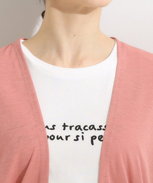 SHOO・LA・RUE（シューラルー）の「【UV/さらさらタッチ】女性らしさ漂う 5分袖ボレロカーディガン（カーディガン/ボレロ・レディース・ピンク系/ブラック/ベージュ/ライトブルー/ライトグレー・00）」の9枚目の写真