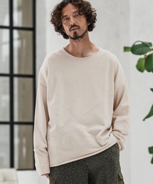 msw1706-Random Patchwork Crew Neck Sweat Pullover スウェット