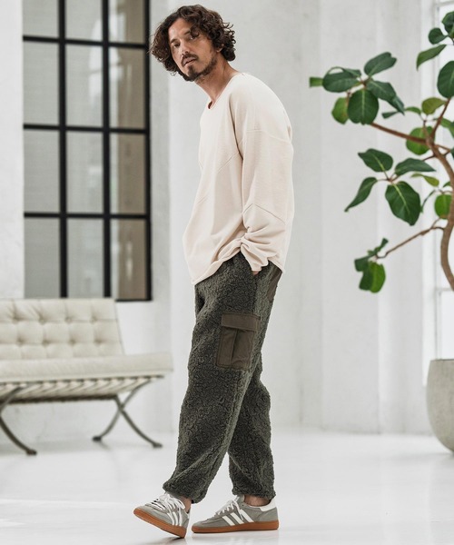 CAMBIO(カンビオ)の「msw1706-Random Patchwork Crew Neck Sweat Pullover スウェット(スウェット・メンズ・グレイッシュベージュ/アイボリー/ブラック/チャコール・S/M/L)」の13枚目の写真