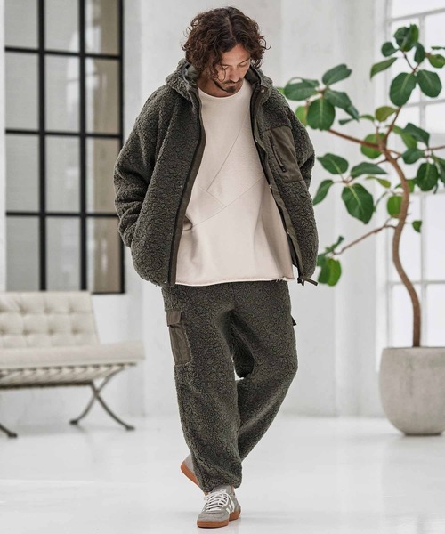 CAMBIO(カンビオ)の「msw1706-Random Patchwork Crew Neck Sweat Pullover スウェット(スウェット・メンズ・グレイッシュベージュ/アイボリー/ブラック/チャコール・S/M/L)」の16枚目の写真