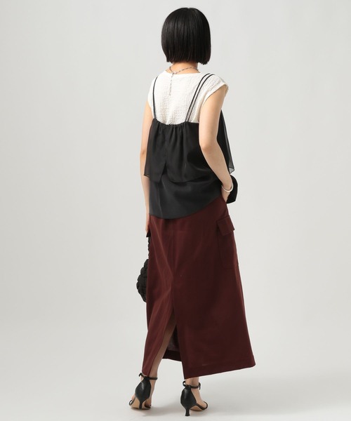 BAYFLOW（ベイフロー）の「[レイヤードスタイルに]シアーカバーキャミビスチェ（その他トップス・レディース・イエロー/ブラック・FREE）」の8枚目の写真