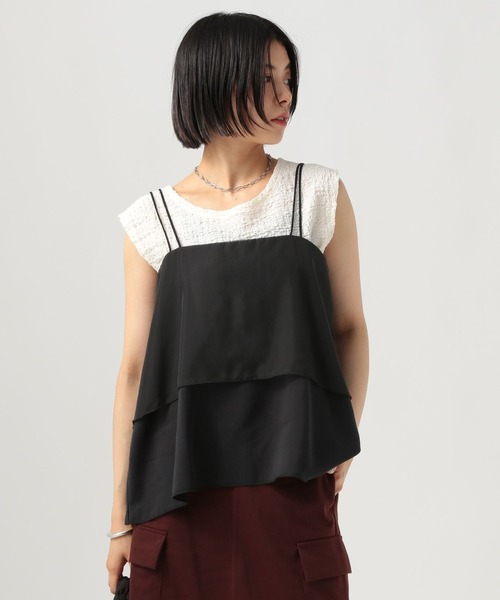 BAYFLOW（ベイフロー）の「[レイヤードスタイルに]シアーカバーキャミビスチェ（その他トップス・レディース・イエロー/ブラック・FREE）」の9枚目の写真