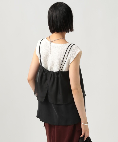 BAYFLOW（ベイフロー）の「[レイヤードスタイルに]シアーカバーキャミビスチェ（その他トップス・レディース・イエロー/ブラック・FREE）」の10枚目の写真