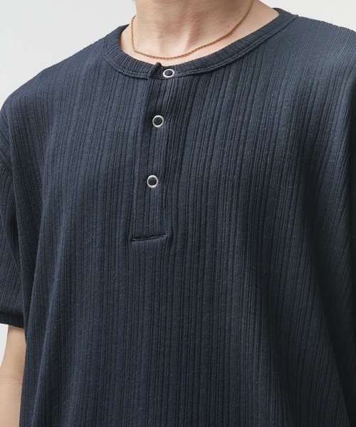 SATUR ヘンリーネックTシャツ SATUR】☆ワッフル ヘンリー ネック Tシャツ☆ (SATUR/Tシャツ