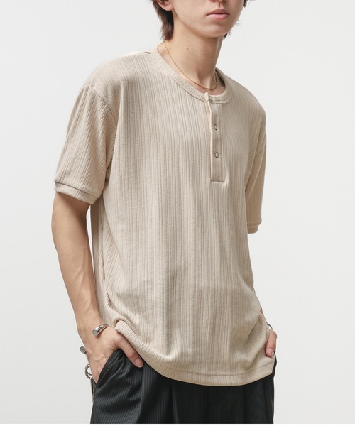 ヘンリーネック Tシャツ 5色 スナップボタン ポケット nr9786 Snap Button Henry Neck T-Shirt / スナップボタンヘンリー
