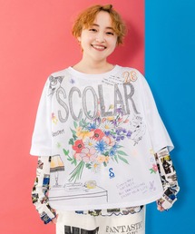 ScoLar（スカラー）の「152685：スカラーロゴ花束柄 接触冷感プルオーバー（Tシャツ/カットソー・レディース）」