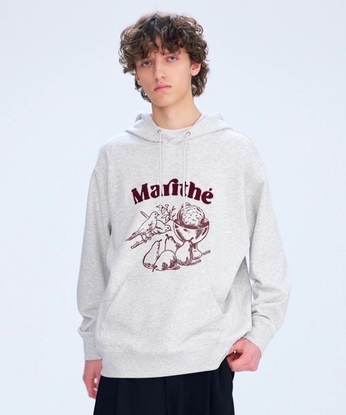 Худи с букельной вышивкой графики (bouclé embroidery graphic hoodie)