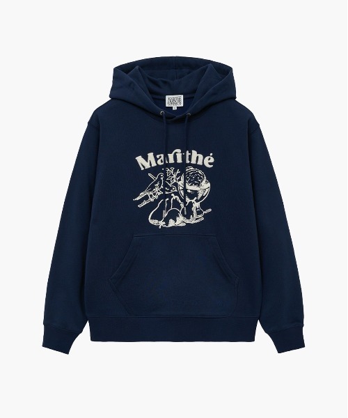 MARITHE + FRANCOIS GIRBAUD(マリテフランソワジルボー)の「BOUCLE EMBROIDERY GRAPHIC HOODIE(パーカー・レディース・ヘザーグレー/ネイビー・SMALL/MEDIUM/LARGE)」の5枚目の写真
