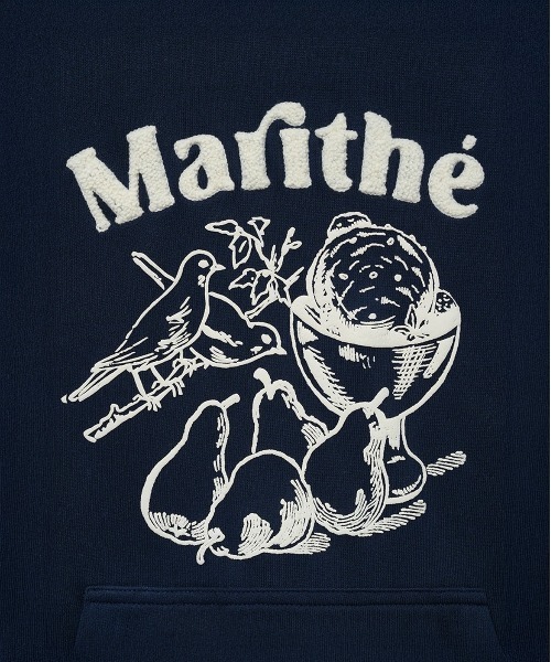 MARITHE + FRANCOIS GIRBAUD(マリテフランソワジルボー)の「BOUCLE EMBROIDERY GRAPHIC HOODIE(パーカー・レディース・ヘザーグレー/ネイビー・SMALL/MEDIUM/LARGE)」の8枚目の写真