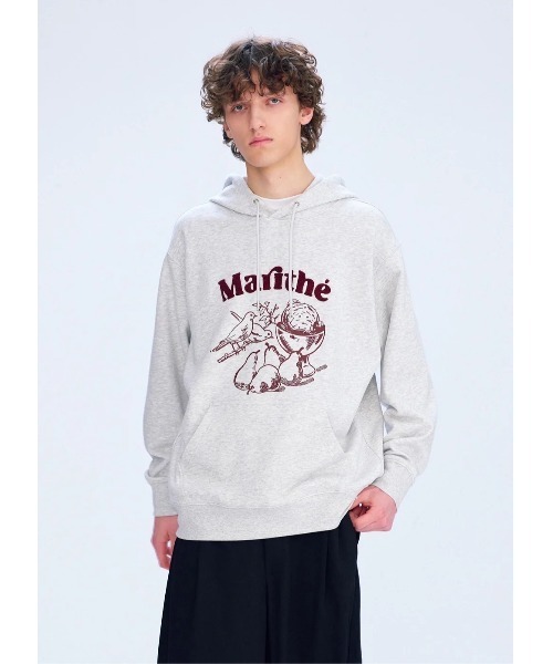 MARITHE + FRANCOIS GIRBAUD(マリテフランソワジルボー)の「BOUCLE EMBROIDERY GRAPHIC HOODIE(パーカー・レディース・ヘザーグレー/ネイビー・SMALL/MEDIUM/LARGE)」の9枚目の写真