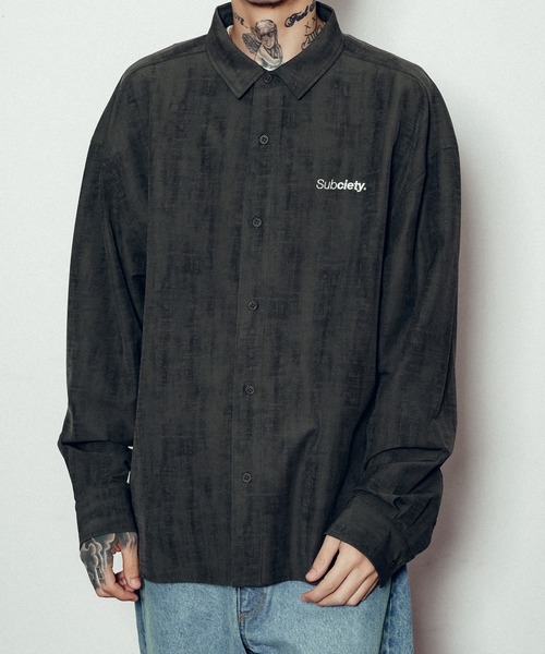 Subciety(サブサエティ)の「Blurred shirt(シャツ/ブラウス・メンズ・ブラウン/オリーブ/ベージュ/ブラック・SMALL/MEDIUM/LARGE/X-LARGE)」の4枚目の写真