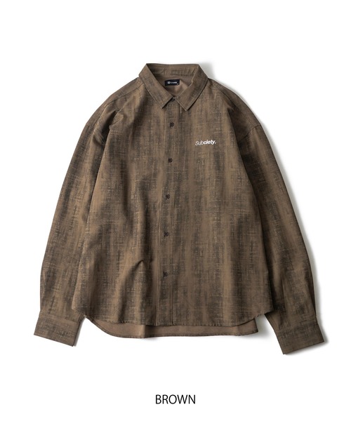 Subciety(サブサエティ)の「Blurred shirt(シャツ/ブラウス・メンズ・ブラウン/オリーブ/ベージュ/ブラック・SMALL/MEDIUM/LARGE/X-LARGE)」の10枚目の写真
