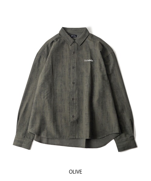 Subciety(サブサエティ)の「Blurred shirt(シャツ/ブラウス・メンズ・ブラウン/オリーブ/ベージュ/ブラック・SMALL/MEDIUM/LARGE/X-LARGE)」の12枚目の写真