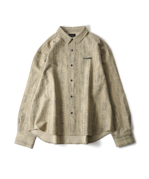 Subciety(サブサエティ)の「Blurred shirt(シャツ/ブラウス・メンズ・ブラウン/オリーブ/ベージュ/ブラック・SMALL/MEDIUM/LARGE/X-LARGE)」の7枚目の写真