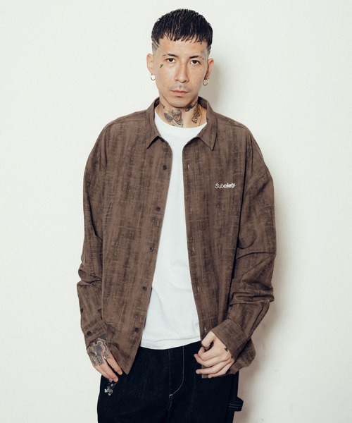 Subciety(サブサエティ)の「Blurred shirt(シャツ/ブラウス・メンズ・ブラウン/オリーブ/ベージュ/ブラック・SMALL/MEDIUM/LARGE/X-LARGE)」の17枚目の写真