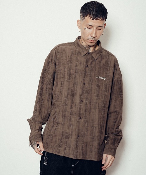 Subciety(サブサエティ)の「Blurred shirt(シャツ/ブラウス・メンズ・ブラウン/オリーブ/ベージュ/ブラック・SMALL/MEDIUM/LARGE/X-LARGE)」の18枚目の写真