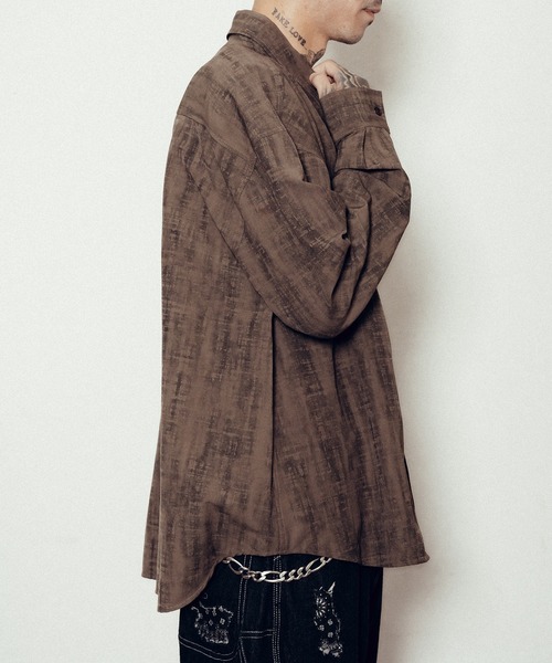 Subciety(サブサエティ)の「Blurred shirt(シャツ/ブラウス・メンズ・ブラウン/オリーブ/ベージュ/ブラック・SMALL/MEDIUM/LARGE/X-LARGE)」の19枚目の写真