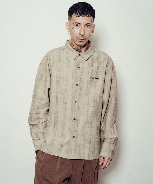 Subciety(サブサエティ)の「Blurred shirt(シャツ/ブラウス・メンズ・ブラウン/オリーブ/ベージュ/ブラック・SMALL/MEDIUM/LARGE/X-LARGE)」の21枚目の写真