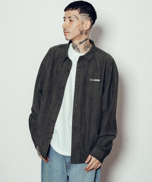 Subciety(サブサエティ)の「Blurred shirt(シャツ/ブラウス・メンズ・ブラウン/オリーブ/ベージュ/ブラック・SMALL/MEDIUM/LARGE/X-LARGE)」の22枚目の写真