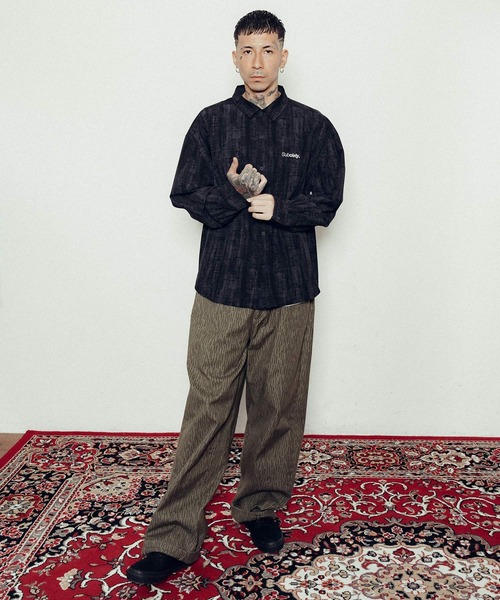 Subciety(サブサエティ)の「Blurred shirt(シャツ/ブラウス・メンズ・ブラウン/オリーブ/ベージュ/ブラック・SMALL/MEDIUM/LARGE/X-LARGE)」の16枚目の写真