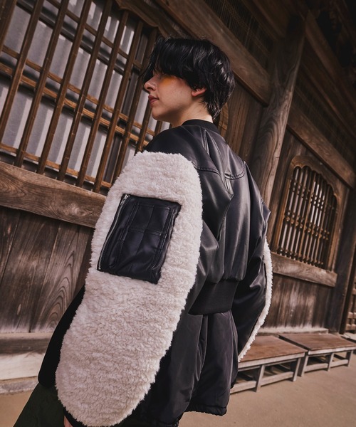 OMMO(オーエムエムオー)の「SLEEVE BOA SHORT MA-1(MA-1・レディース・ブラック/カーキ・36/38)」の22枚目の写真