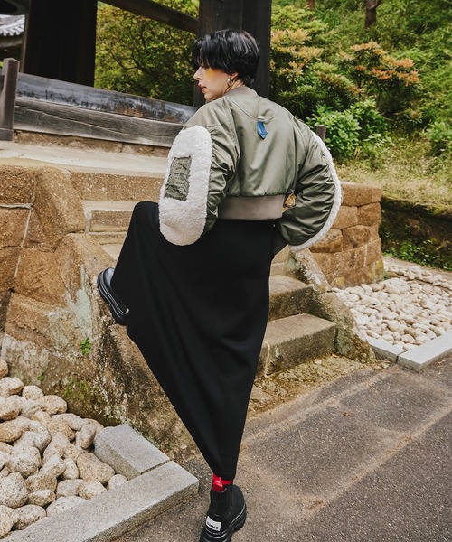 OMMO(オーエムエムオー)の「SLEEVE BOA SHORT MA-1(MA-1・レディース・ブラック/カーキ・36/38)」の12枚目の写真