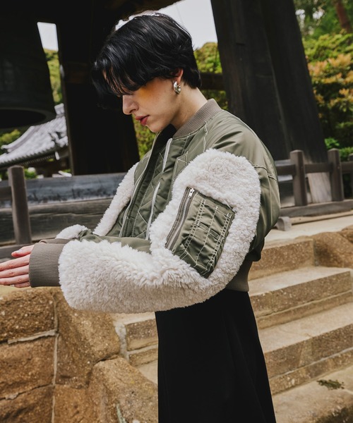 OMMO(オーエムエムオー)の「SLEEVE BOA SHORT MA-1(MA-1・レディース・ブラック/カーキ・36/38)」の18枚目の写真