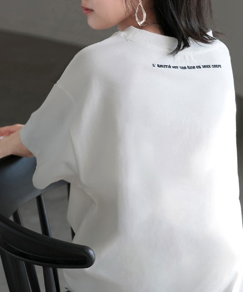 HUG.U（ハグユー）の「ヘビーウェイト綿100ロゴTシャツ（Tシャツ/カットソー・レディース・ブラック/グレイッシュブルー/ホワイト/ライトグレー/ダークグレー・L/M）」の15枚目の写真