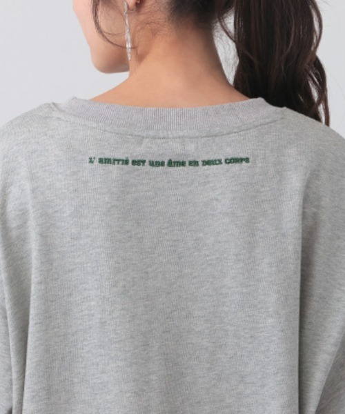HUG.U（ハグユー）の「ヘビーウェイト綿100ロゴTシャツ（Tシャツ/カットソー・レディース・ブラック/グレイッシュブルー/ホワイト/ライトグレー/ダークグレー・L/M）」の21枚目の写真