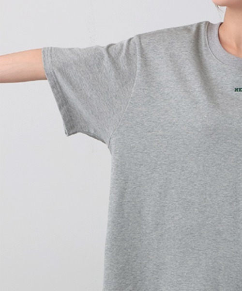 HUG.U（ハグユー）の「ヘビーウェイト綿100ロゴTシャツ（Tシャツ/カットソー・レディース・ブラック/グレイッシュブルー/ホワイト/ライトグレー/ダークグレー・L/M）」の22枚目の写真