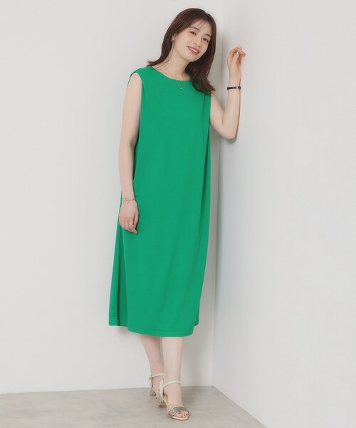 ITS'DEMO（イッツデモ）の「【接触冷感／洗濯機OK】カノコカットタックワンピース（ワンピース・レディース・グリーン/ブルー系その他/ブラック/レッド系/ライトブルー・00）」の20枚目の写真