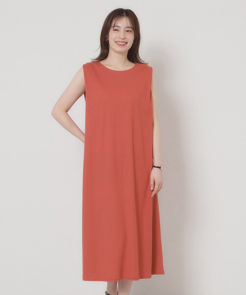 ITS'DEMO（イッツデモ）の「【接触冷感／洗濯機OK】カノコカットタックワンピース（ワンピース・レディース・グリーン/ブルー系その他/ブラック/レッド系/ライトブルー・00）」の7枚目の写真