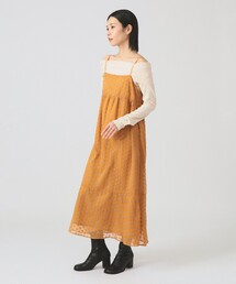 キャミワンピース」に該当するオレンジ/橙色系のファッション