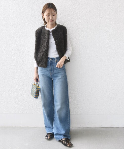 セール】ランダム ファー ショート ジレ（ベスト）｜SHIPS（シップス