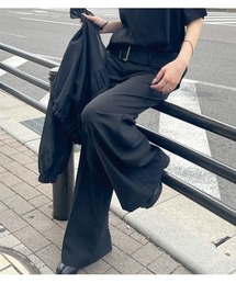 リラックスフィットトラウザーw/ワイドベルト / Relaxed Fit Trousers w/Wide Belt