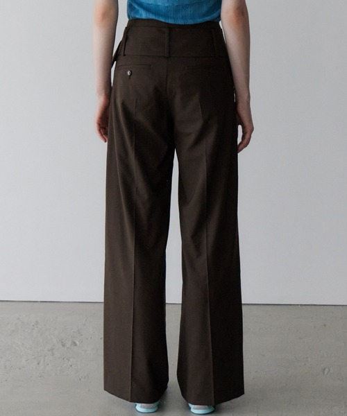 LE CIEL BLEU（ルシェルブルー）の「リラックスフィットトラウザーw/ワイドベルト / Relaxed Fit Trousers w/Wide Belt（その他パンツ・レディース・ブラウン/ブラック/チャコールグレー・34/36/38）」の21枚目の写真