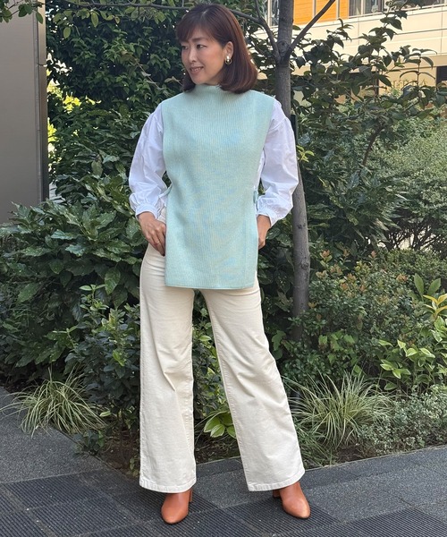BANANA REPUBLIC FACTORY STORE(バナナリパブリック ファクトリーストア)の「BANANA REPUBLIC FACTORY STORE セータービブ ポンチョ(ベスト・レディース・ブラウン/グリーン/ブラック/アイボリー・M/L/XS/S)」の8枚目の写真