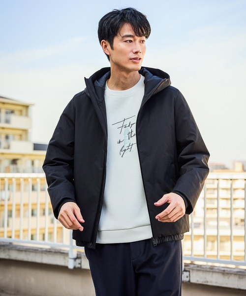 GLOBAL WORK（グローバルワーク）の「ライトウォームスマートブルゾン/451310（ブルゾン・メンズ・ダークオリーブ/ダークブルー/グレー系9/ブラック/ネイビー・SMALL/MEDIUM/LARGE/X-LARGE/XX-LARGE/X-SMALL/XXX-LARGE）」の2枚目の写真