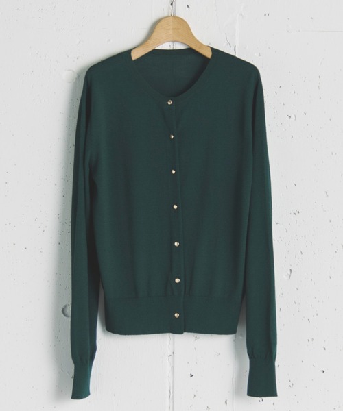 Doux archives(ドゥアルシーヴ)の「UV・接触冷感ベーシックカーディガン(カーディガン/ボレロ・レディース・グリーン/ワイン/ブラック/グレー・FREE)」の3枚目の写真