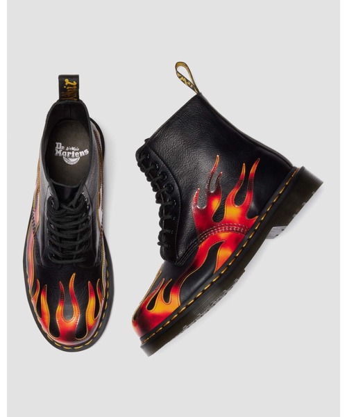 Dr. Martens(ドクターマーチン)の「Dr. Martens/ドクターマーチン 1460 PASCAL FLAME 8 ホール ブーツ 41517001(ブーツ・メンズ・ブラック・UK5/UK6/UK7/UK8/UK9/UK10/UK11/UK4/UK3)」の2枚目の写真
