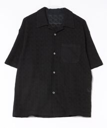 Chikashitsu +（チカシツプラス）の「【Chikashitsu＋】crochet half sleeve shirt / 【チカシツプラス】クロシェ半袖シャツ（シャツ/ブラウス・メンズ）」