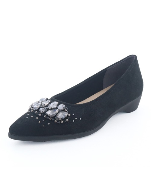 cava cava（サヴァサヴァ）の「ポインテッドビジューシューズ　7305431（パンプス・レディース・ブラック/ガンメタ・22.5cm/24.5cm/24cm/23.5cm/23cm）」の3枚目の写真