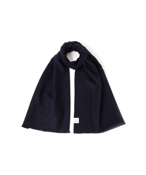 Demi-Luxe BEAMS（デミルクス ビームス）の「【1/15再値下げ】AK+1 / ウール フリンジ ストール（ストール/ショール・レディース・ネイビー/イエロー・ONE SIZE）」の13枚目の写真