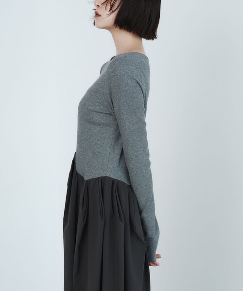 ＜EMMEL REFINES＞EM ウェーブキリカエ ドッキング ワンピース EMMEL REFINES＞EM ウェーブキリカエ ドッキング ワンピース