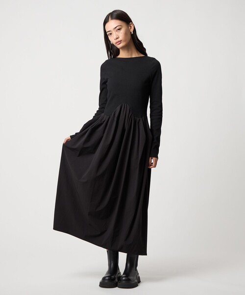 EMMEL REFINES（エメルリファインズ）の「＜EMMEL REFINES＞EM ウェーブキリカエ ドッキング ワンピース（ワンピース・レディース・ダークグレー/ブラック・S/M）」の9枚目の写真