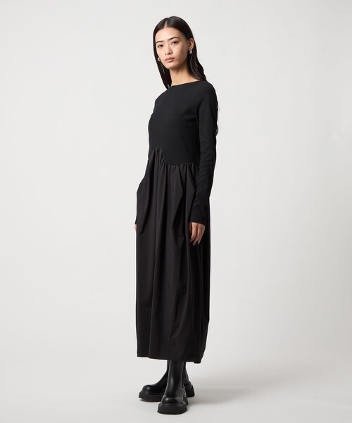 EMMEL REFINES（エメルリファインズ）の「＜EMMEL REFINES＞EM ウェーブキリカエ ドッキング ワンピース（ワンピース・レディース・ダークグレー/ブラック・S/M）」の6枚目の写真