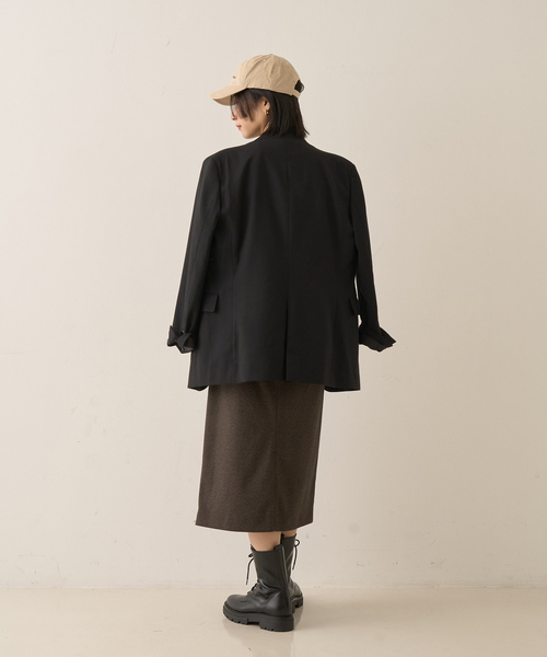 Rouge vif（ルージュヴィフ）の「ウールライクデザインスカート（スカート・レディース・チャコールグレー/ブラウン・36/38）」の18枚目の写真