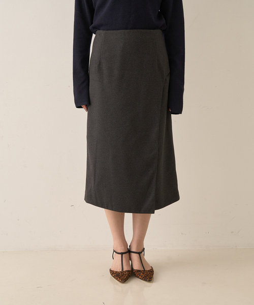 Rouge vif（ルージュヴィフ）の「ウールライクデザインスカート（スカート・レディース・チャコールグレー/ブラウン・36/38）」の21枚目の写真