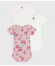 PETIT BATEAU（プチバトー）の「半袖ボディ３枚組（ロンパース）」