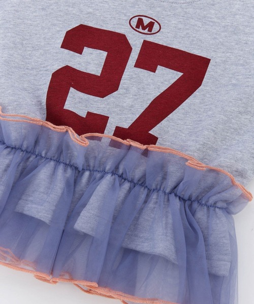 Ocean&Ground（オーシャン&グラウンド）の「チュールフリルナンバリングスウェット（スウェット・キッズ・グレー/パープル/チャコール・100/95/90/80/140/130/120/110）」の18枚目の写真